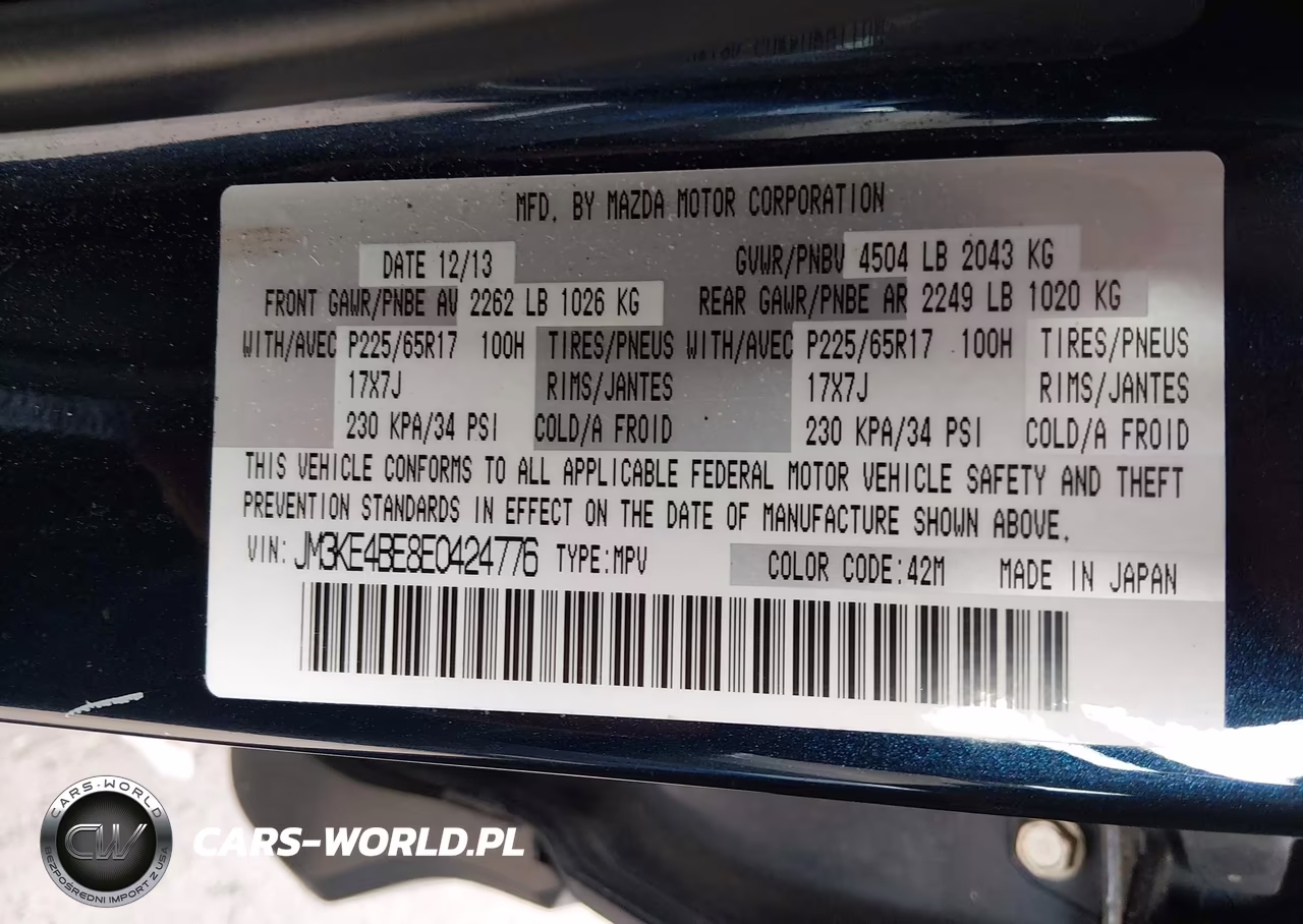 2014 Mazda Cx-5 Sport VIN:JM3KE4BE8E0424776 - 9