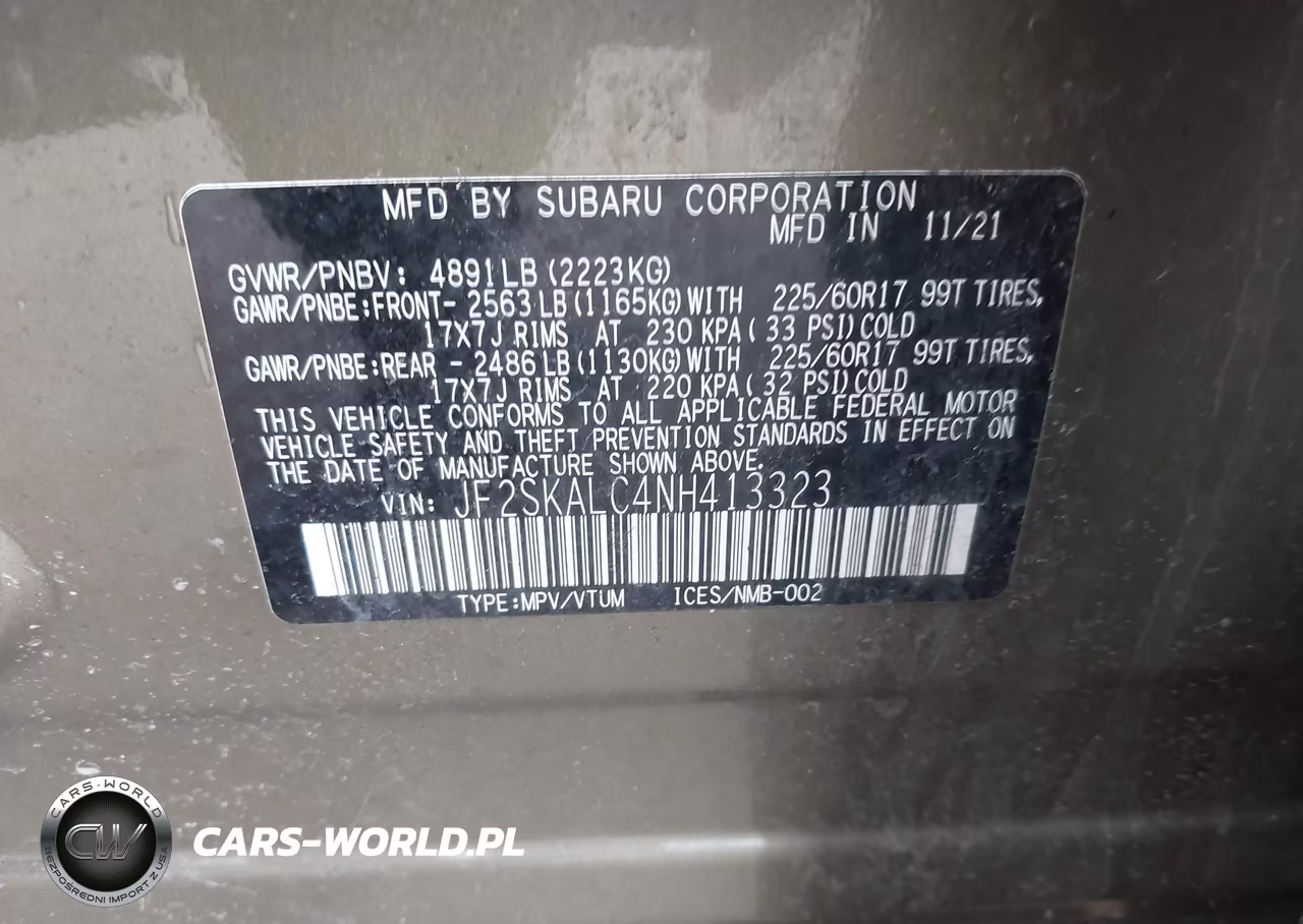 2022 Subaru Forester Wilderness VIN:JF2SKALC4NH413323 - 9