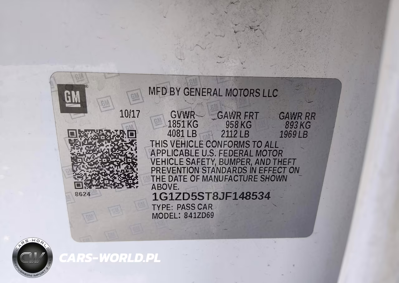 2018 Chevrolet Malibu Lt VIN:1G1ZD5ST8JF148534 - 9