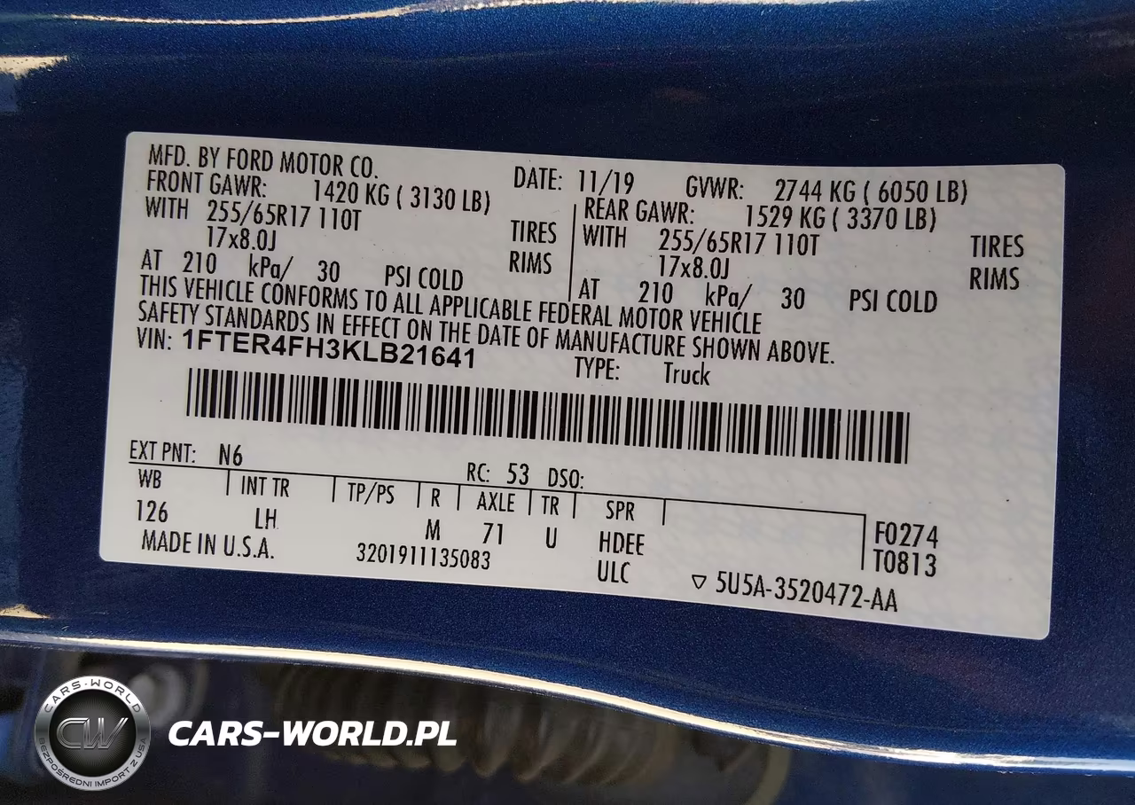 2019 Ford Ranger Xlt VIN:1FTER4FH3KLB21641 - 9