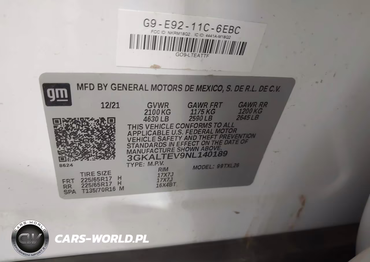 2022 GMC Terrain Awd Sle VIN:3GKALTEV9NL140189 - 9