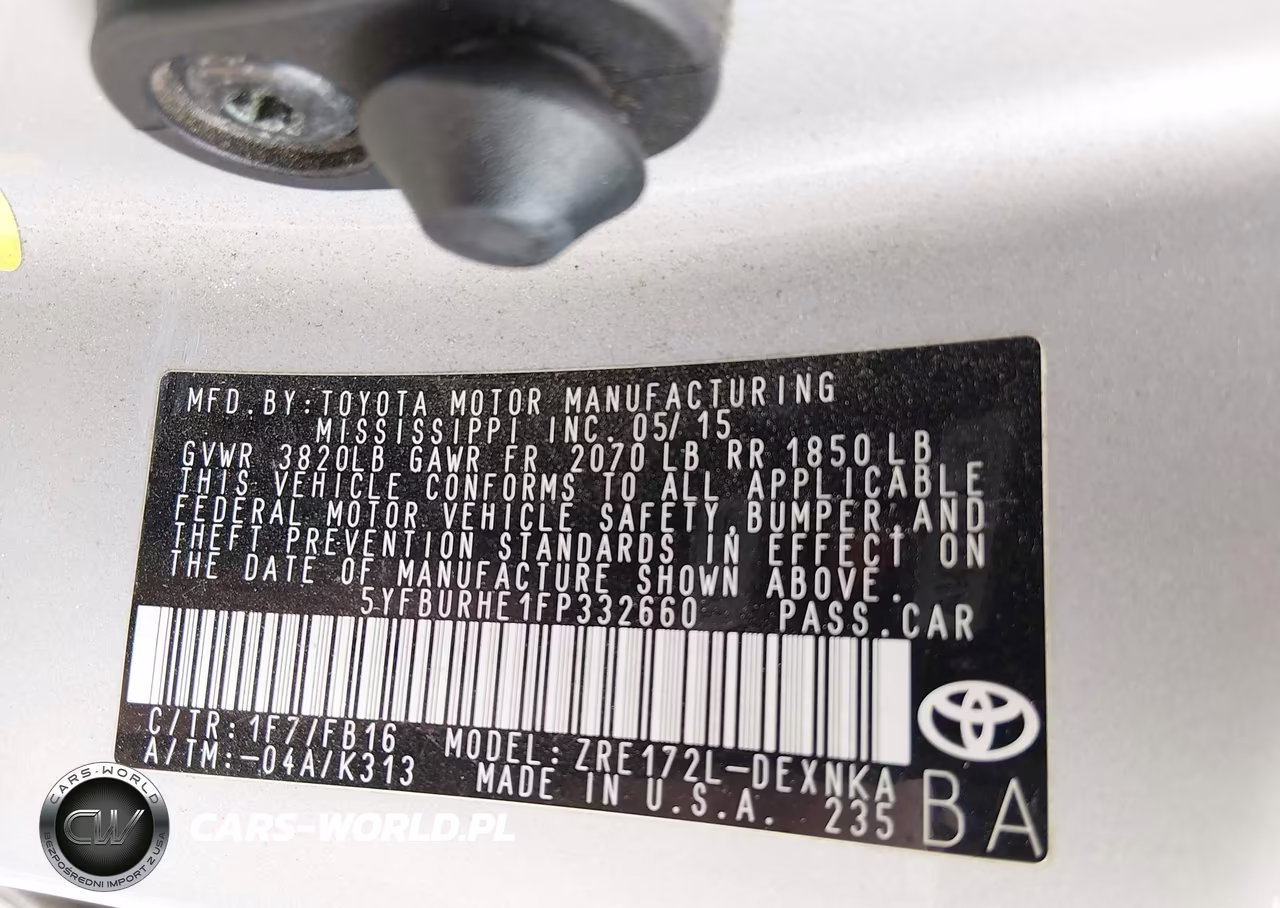 2015 Toyota Corolla Le VIN:5YFBURHE1FP332660 - 9