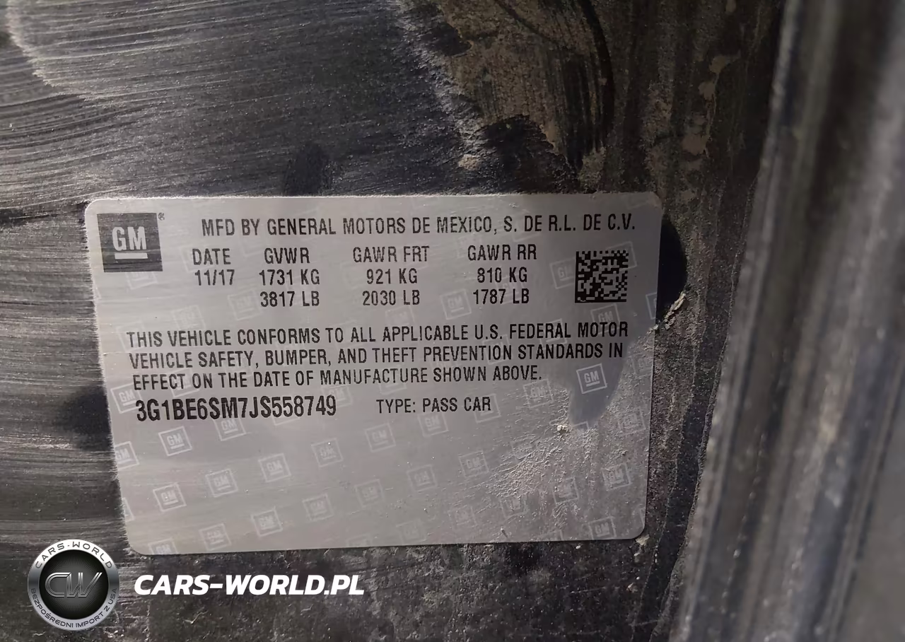 2018 Chevrolet Cruze Lt Auto VIN:3G1BE6SM7JS558749 - 9