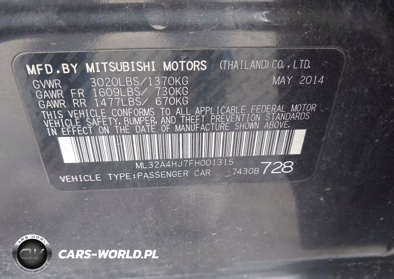 2015 Mitsubishi Mirage Es VIN:ML32A4HJ7FH001315 - 9