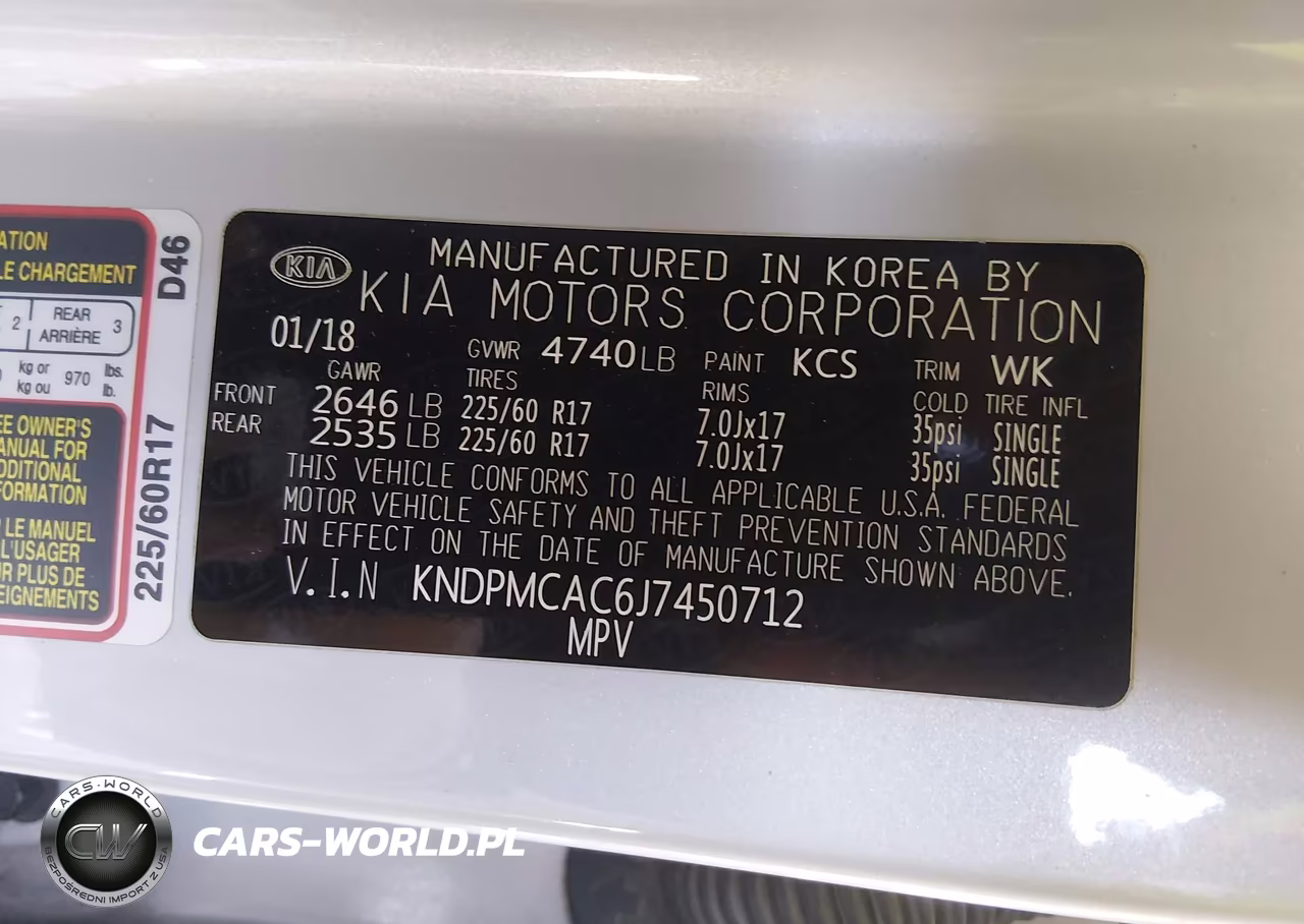 2018 Kia Sportage Lx VIN:KNDPMCAC6J7450712 - 9
