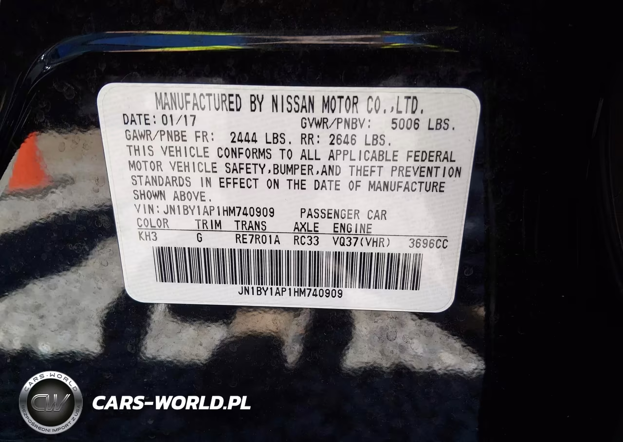 2017 Infiniti Q70 3.7 VIN:JN1BY1AP1HM740909 - 9