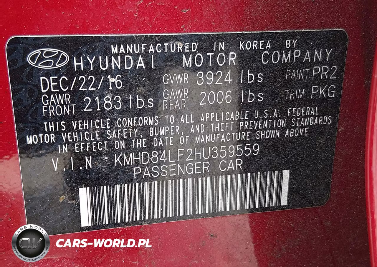 2017 Hyundai Elantra Limited VIN:KMHD84LF2HU359559 - 9