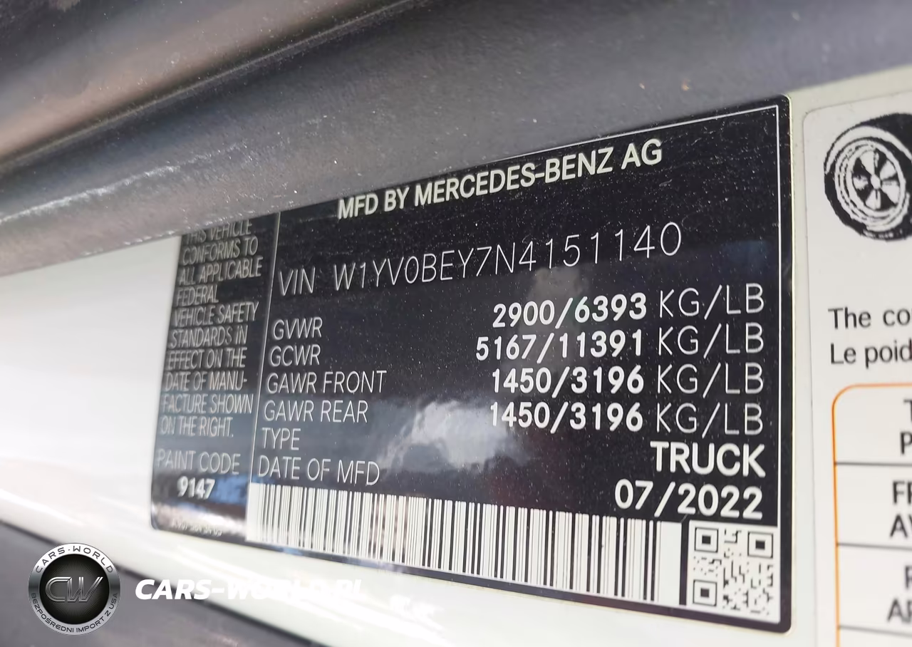 2022 Mercedes-Benz Metris VIN:W1YV0BEY7N4151140 - 8