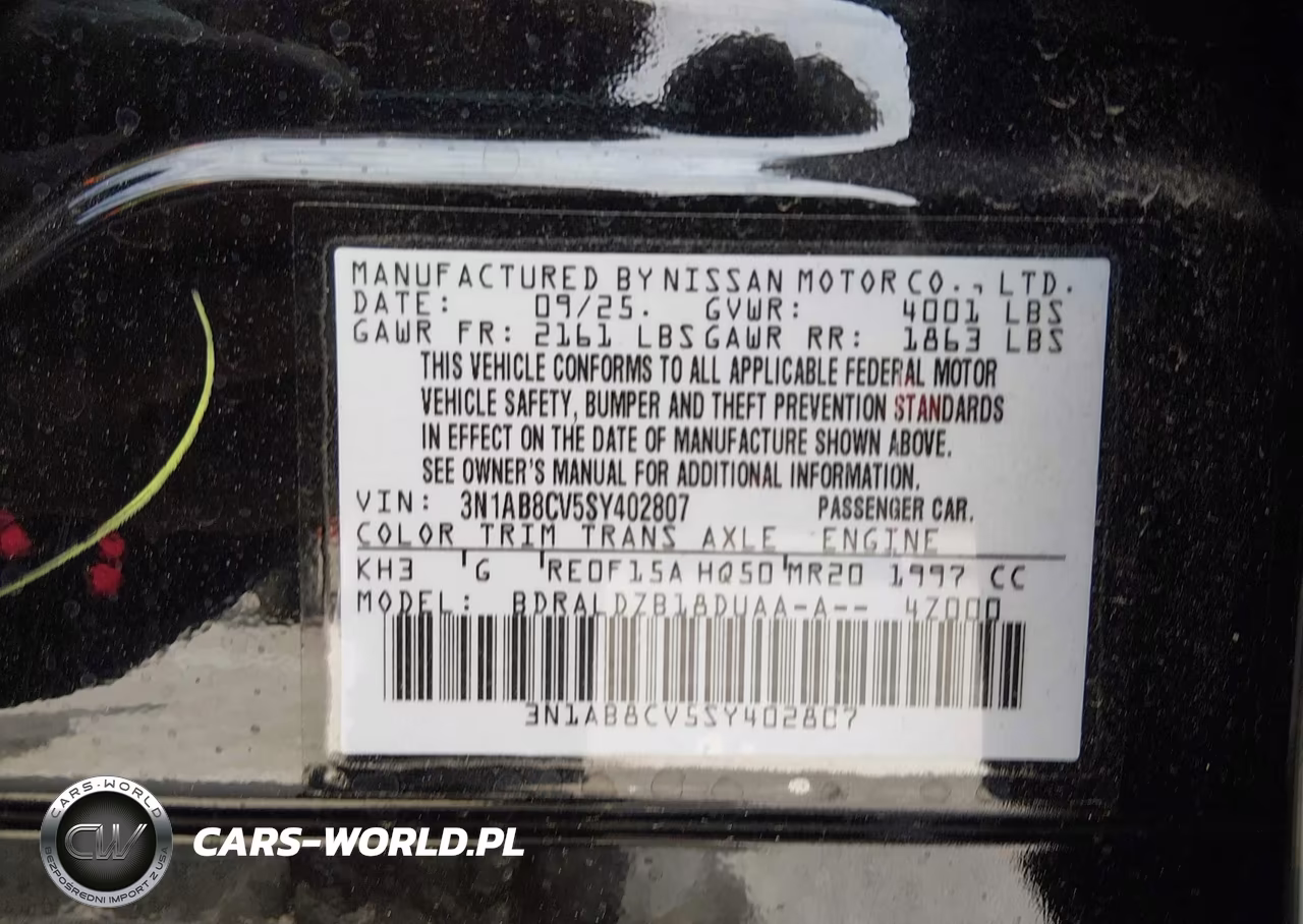2025 Nissan Sentra Sv VIN:3N1AB8CV5SY402807 - 9