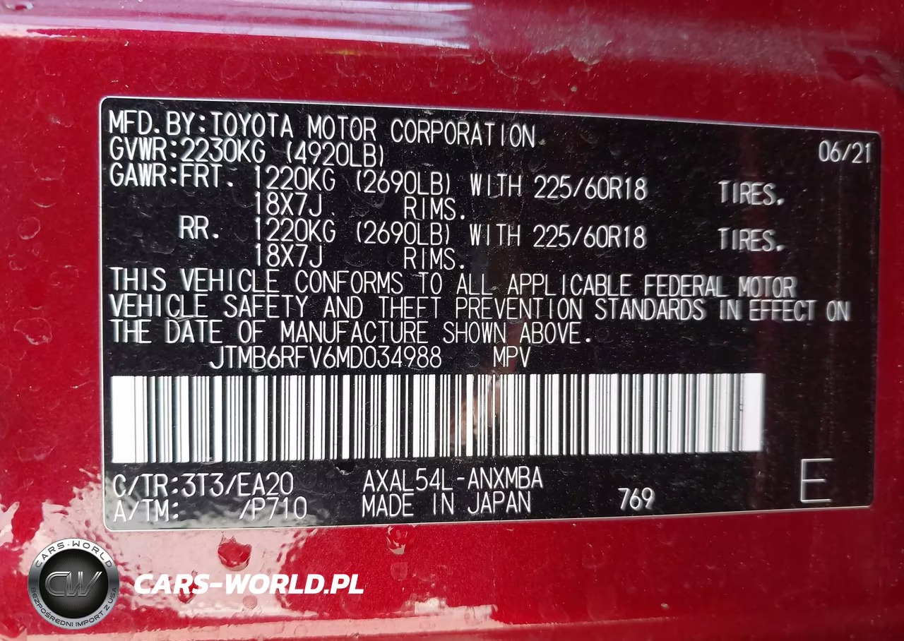 2021 Toyota Rav4 Hybrid Xle Premium VIN:JTMB6RFV6MD034988 - 9