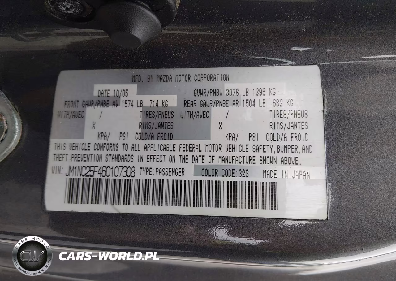2006 Mazda Mx-5 Grand Touring VIN:JM1NC25F460107308 - 9