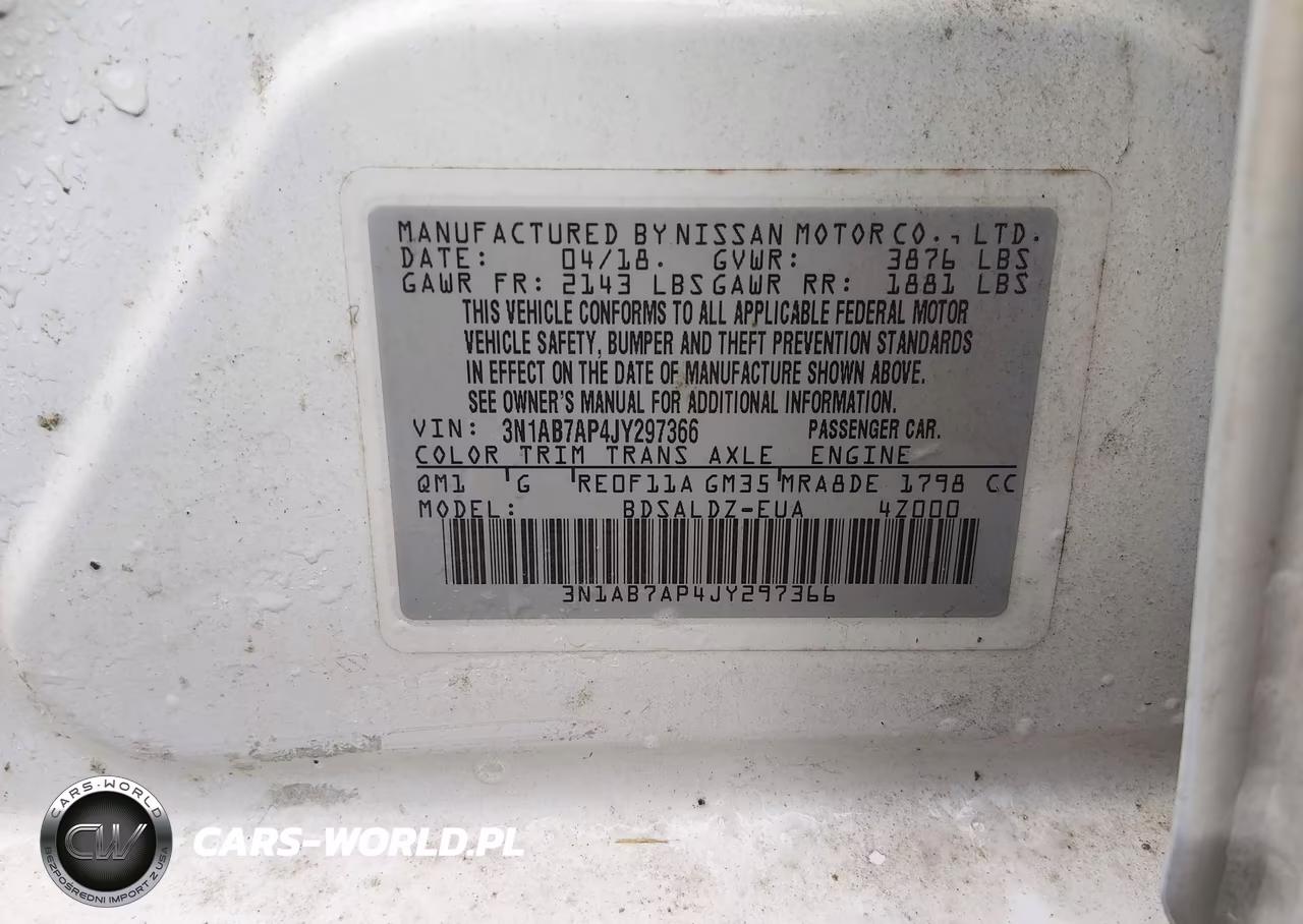 2018 Nissan Sentra Sv VIN:3N1AB7AP4JY297366 - 9