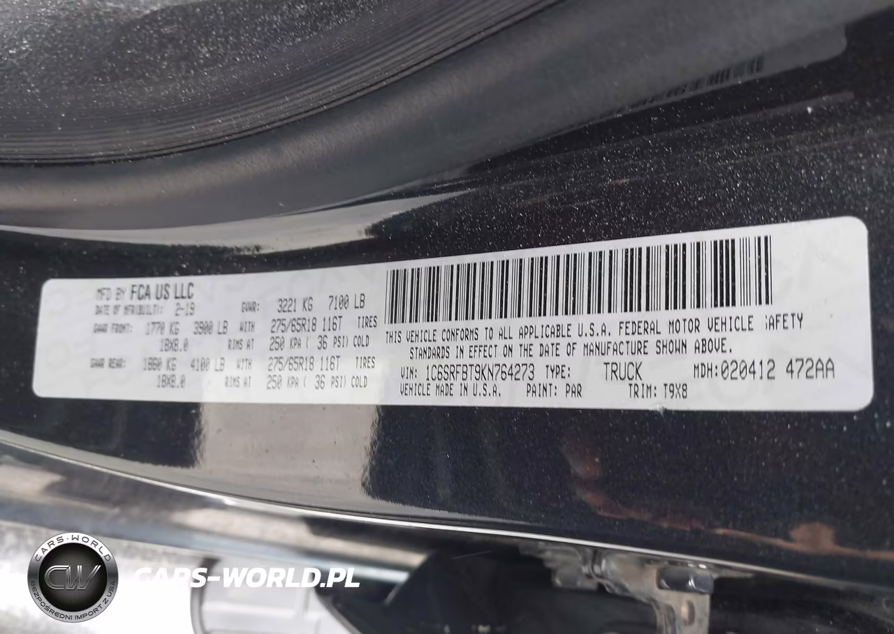 2019 Ram 1500 Big Horn-Lone Star 4X4 6'4 Box VIN:1C6SRFBT9KN764273 - 9