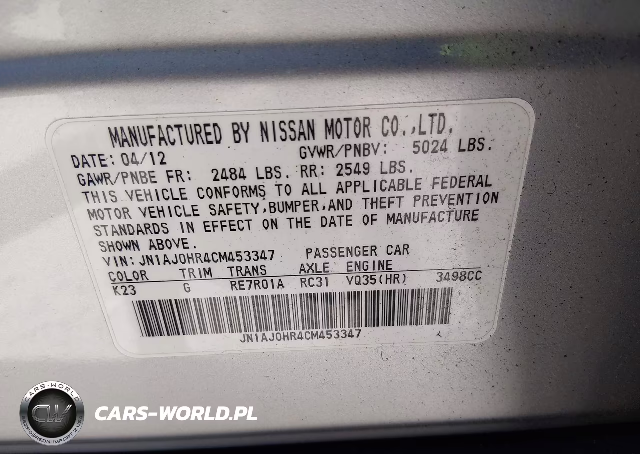 2012 Infiniti Ex35 Journey VIN:JN1AJ0HR4CM453347 - 9
