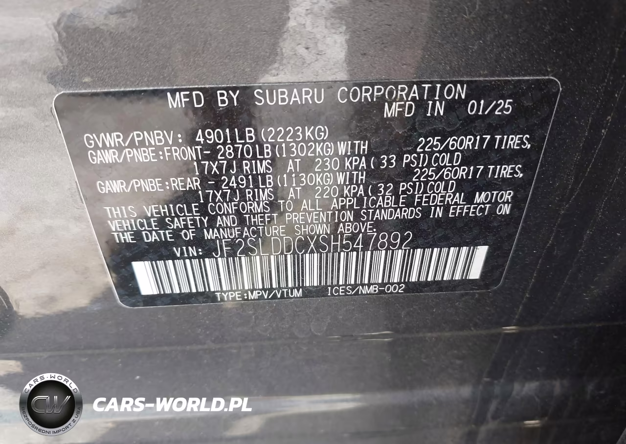 2025 Subaru Forester Premium VIN:JF2SLDDCXSH547892 - 9