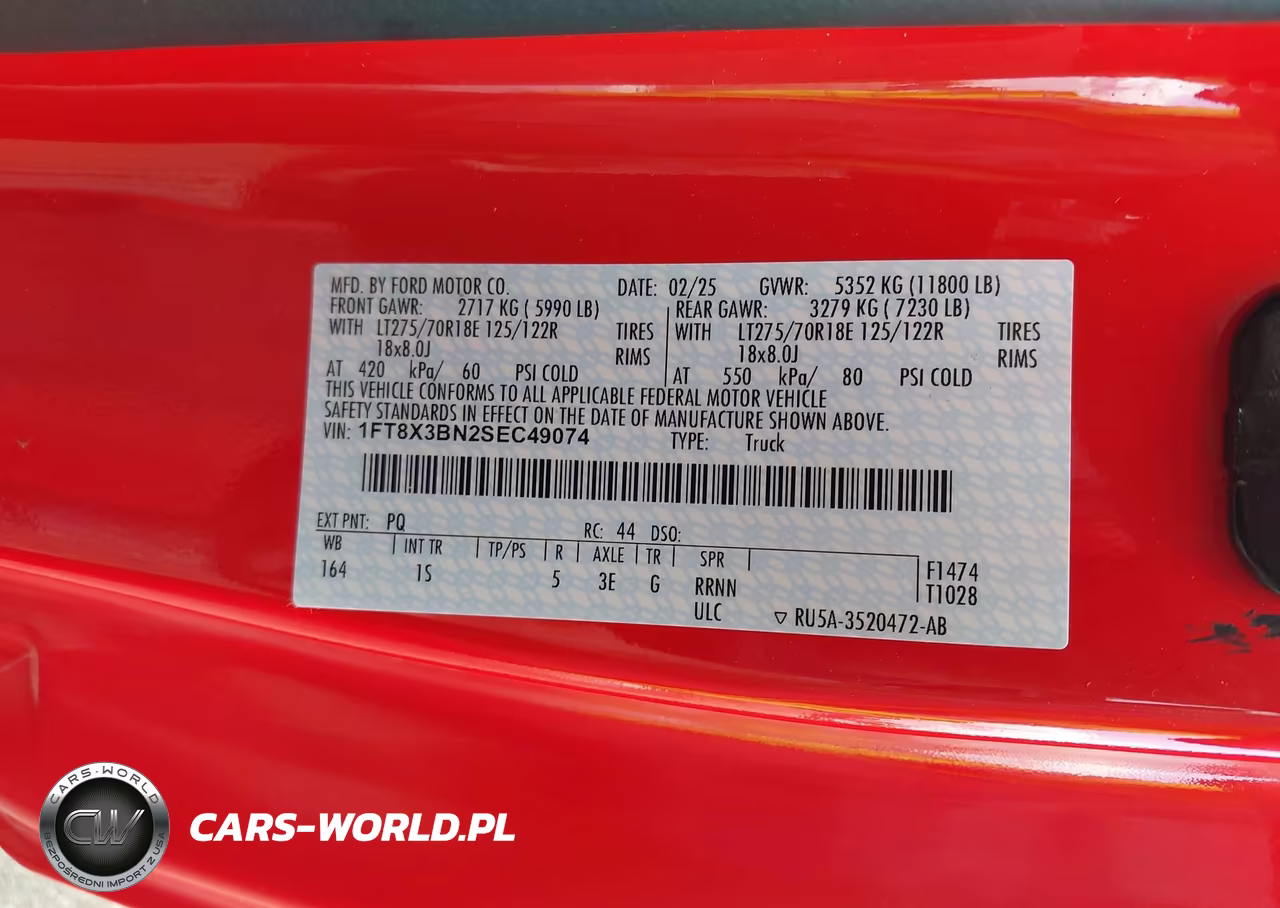 2025 Ford F-350 Xl VIN:1FT8X3BN2SEC49074 - 9