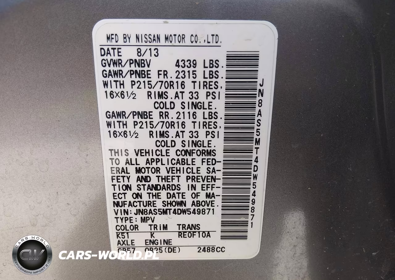 2013 Nissan Rogue S VIN:JN8AS5MT4DW549871 - 9