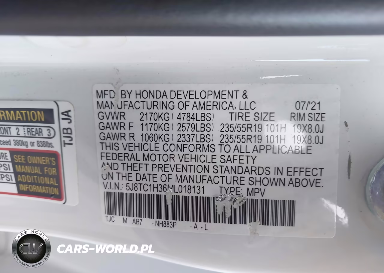 2021 Acura Rdx Standard VIN:5J8TC1H36ML018131 - 9