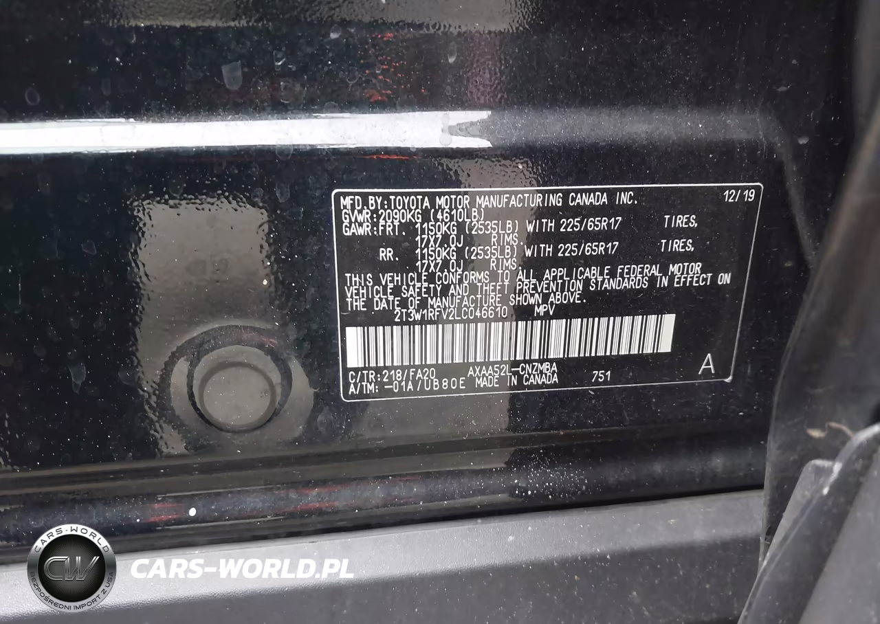 2020 Toyota Rav4 Xle VIN:2T3W1RFV2LC046610 - 9