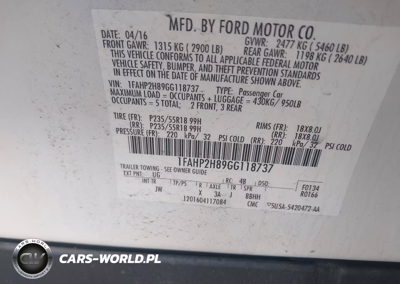 2016 Ford Taurus Sel VIN:1FAHP2H89GG118737 - 9