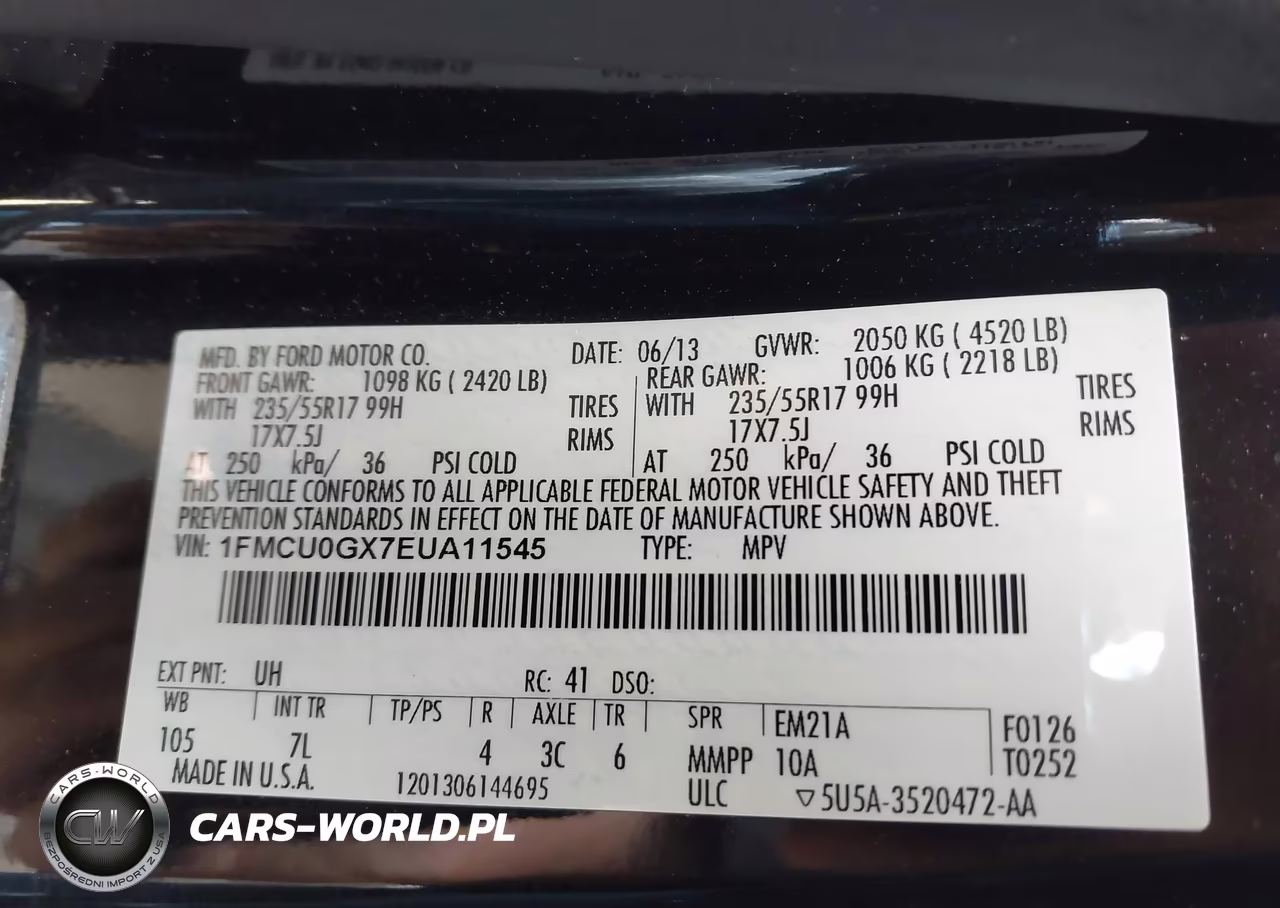 2014 Ford Escape Se VIN:1FMCU0GX7EUA11545 - 9