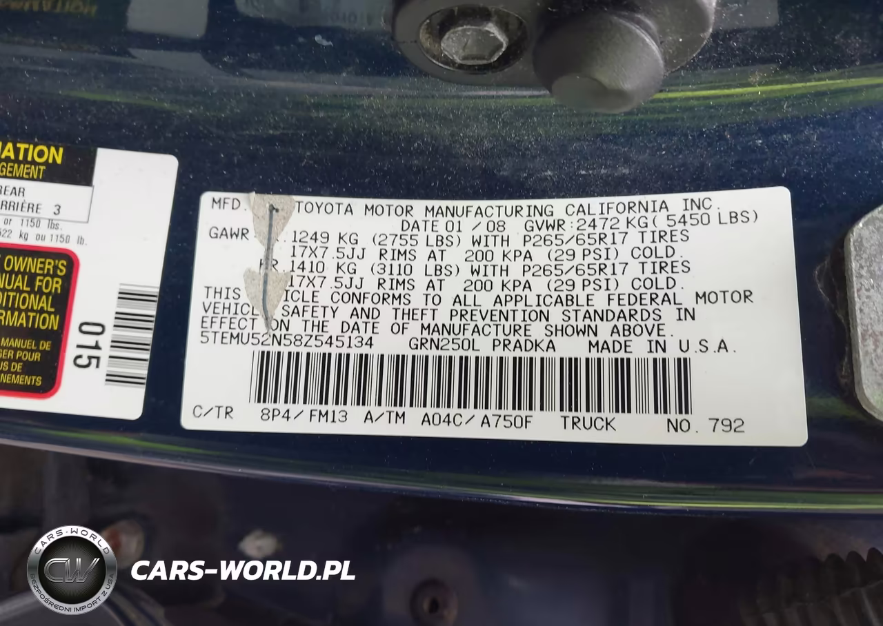 2008 Toyota Tacoma Base V6 VIN:5TEMU52N58Z545134 - 9