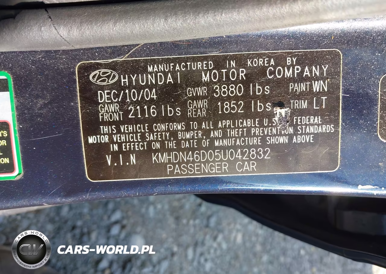 2005 Hyundai Elantra Gls-Gt VIN:KMHDN46D05U042832 - 9