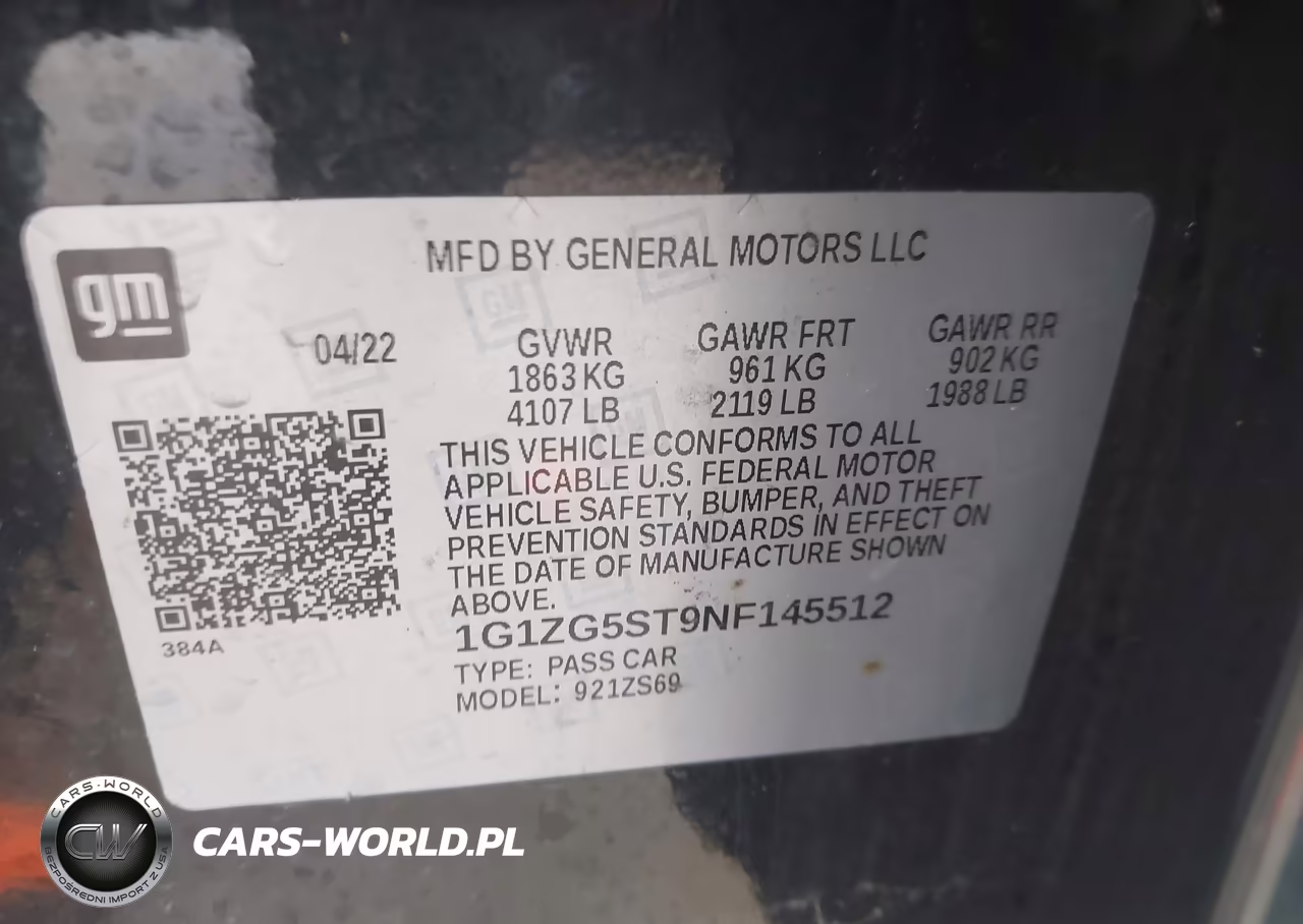 2022 Chevrolet Malibu Fwd Rs VIN:1G1ZG5ST9NF145512 - 9