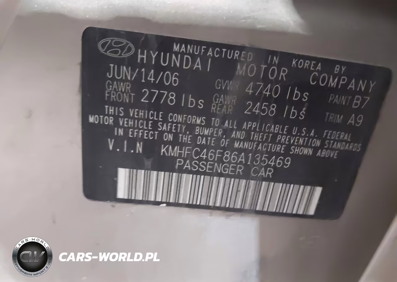 2006 Hyundai Azera Limited-Se VIN:KMHFC46F86A135469 - 9