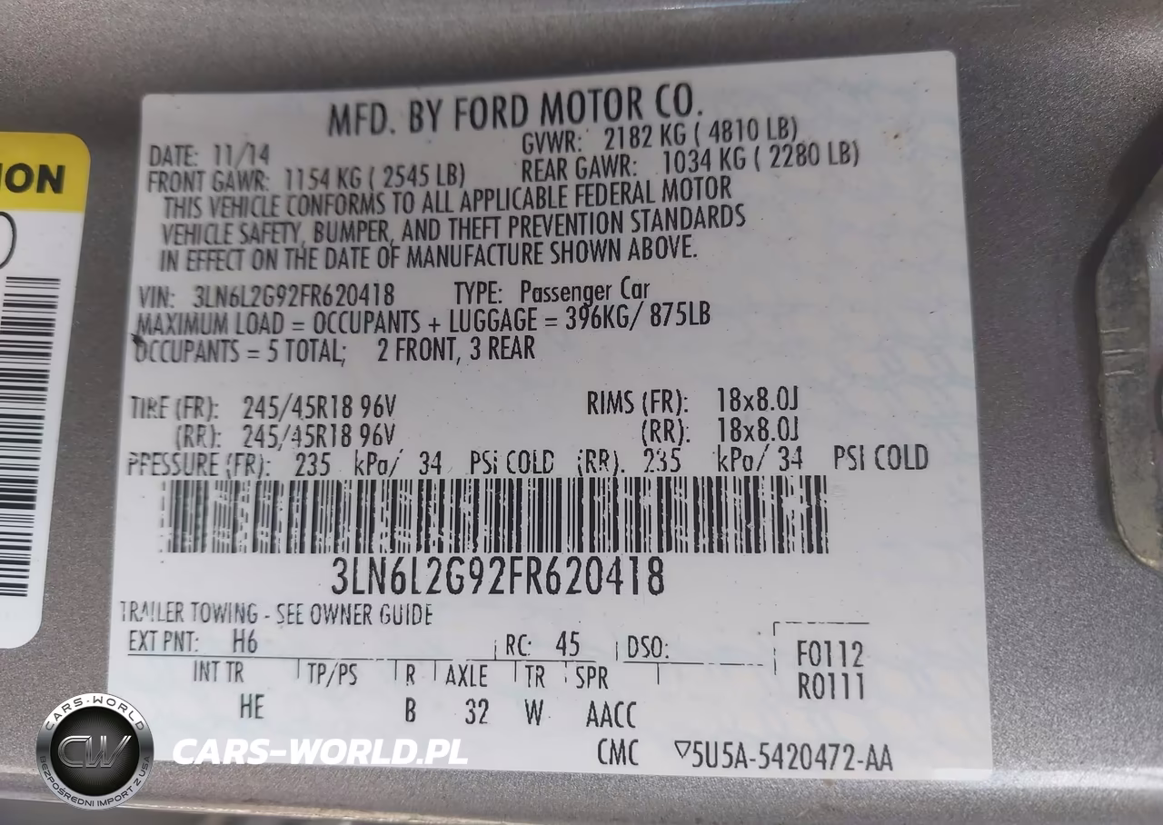 2015 Lincoln Mkz VIN:3LN6L2G92FR620418 - 9