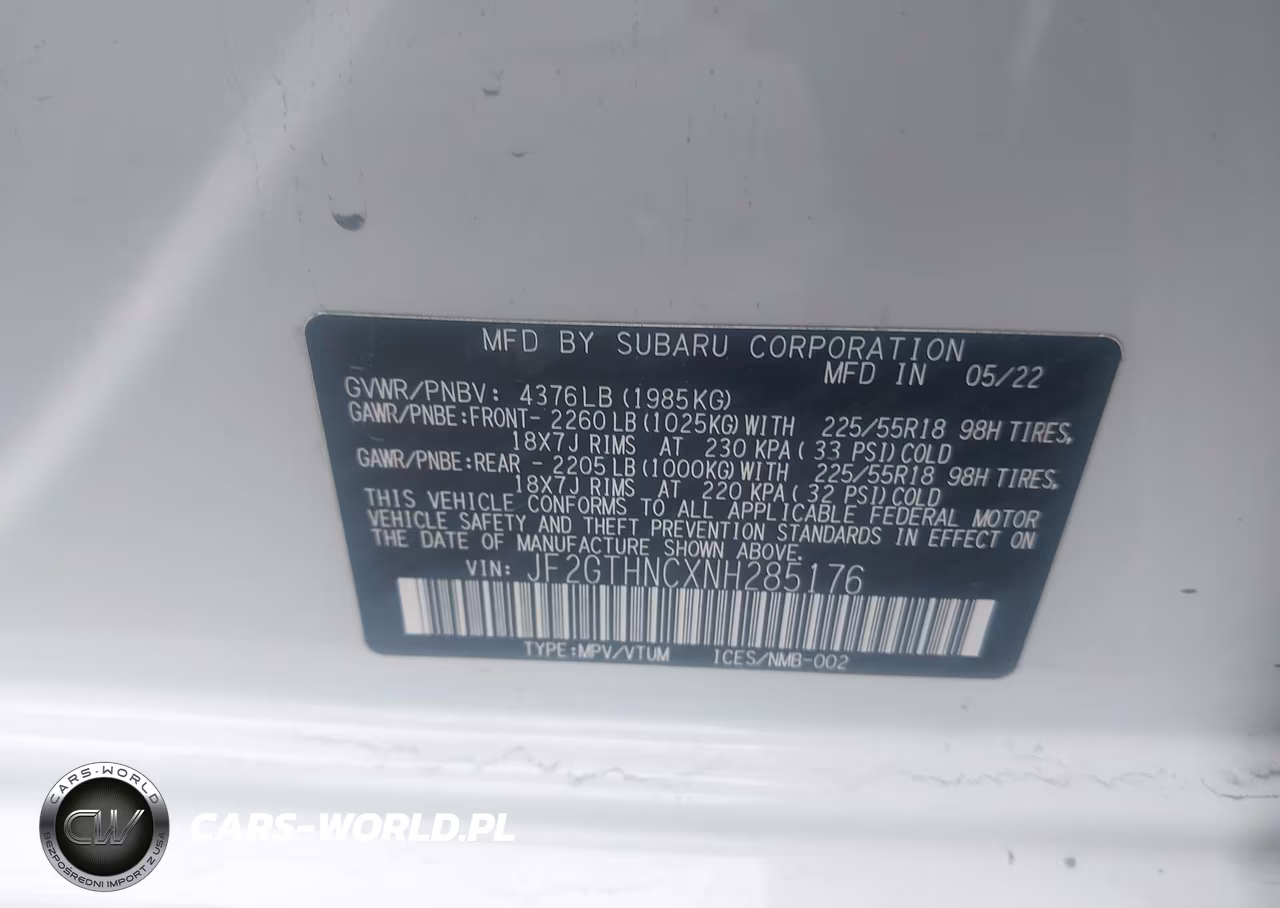 2022 Subaru Crosstrek Limited VIN:JF2GTHNCXNH285176 - 9