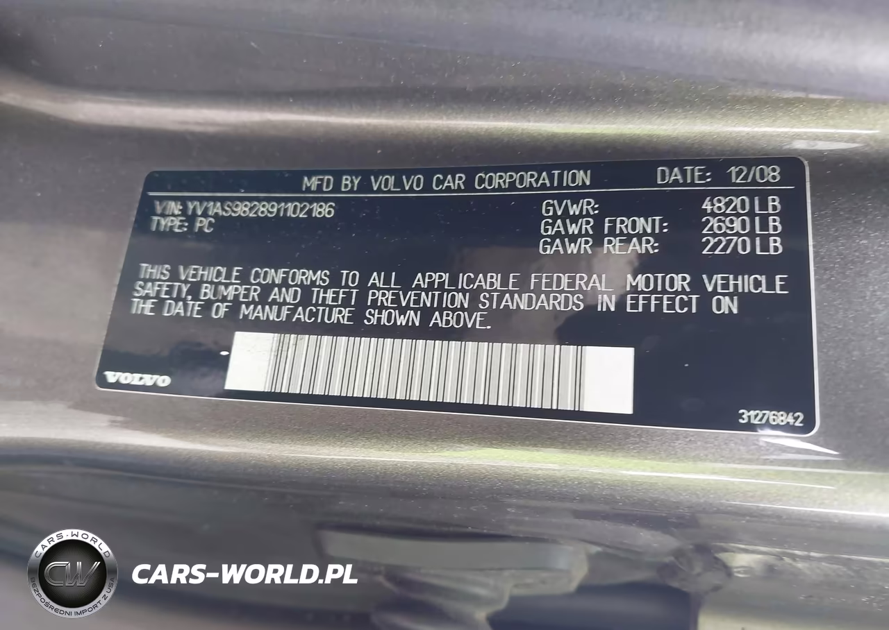 2009 Volvo S80 3.2 VIN:YV1AS982891102186 - 9