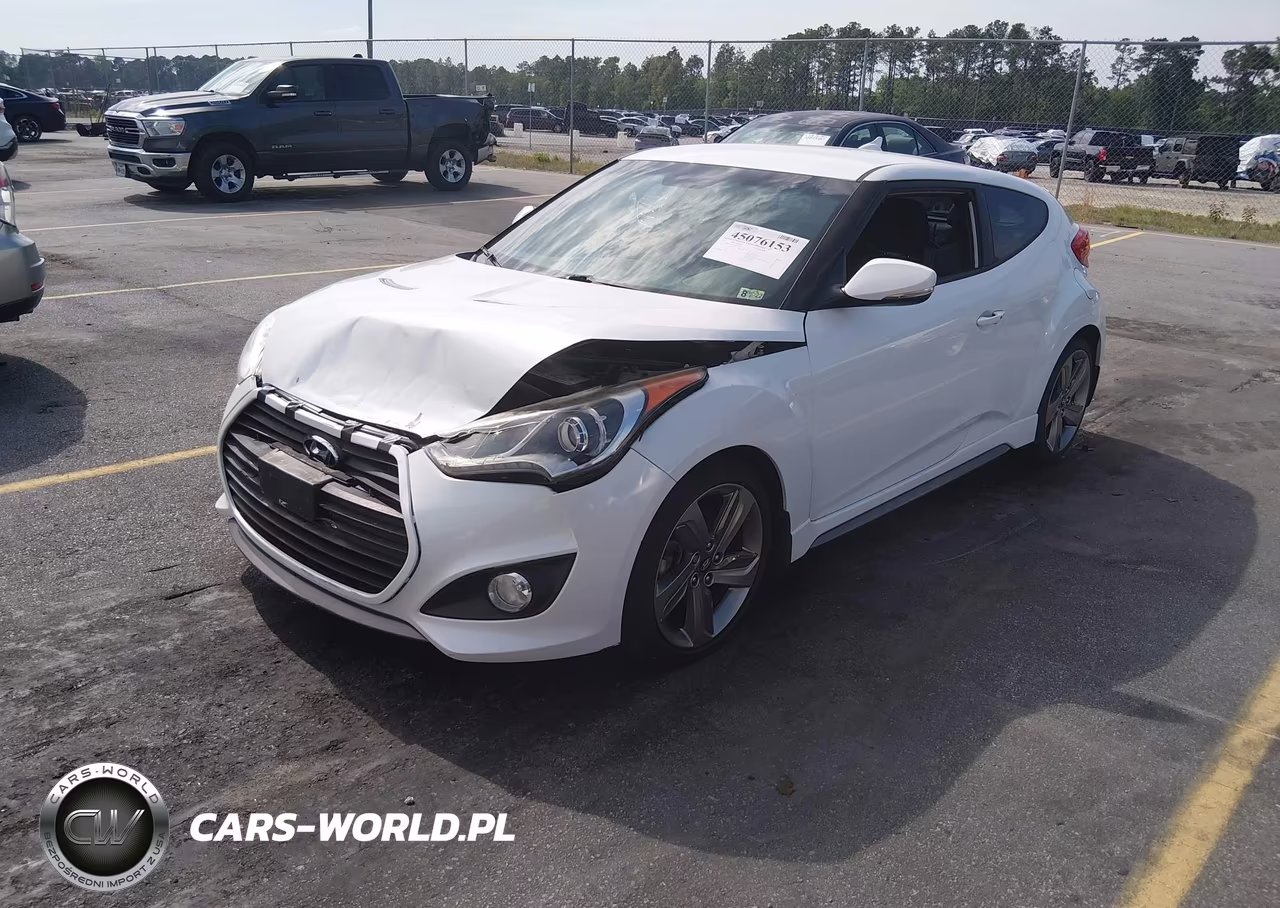 2013 Hyundai Veloster Turbo W-Blue VIN:KMHTC6AE8DU175575 - 2