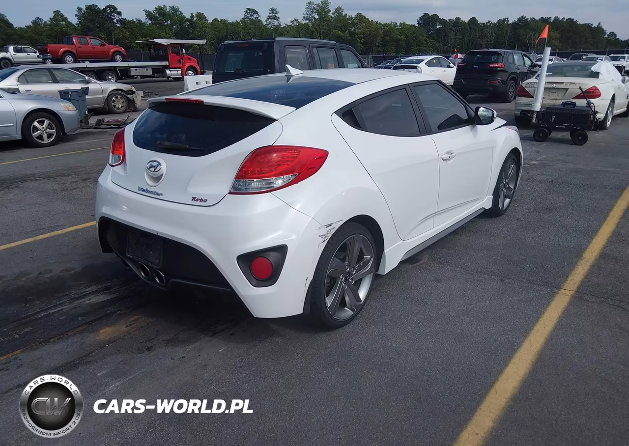 2013 Hyundai Veloster Turbo W-Blue VIN:KMHTC6AE8DU175575 - 4