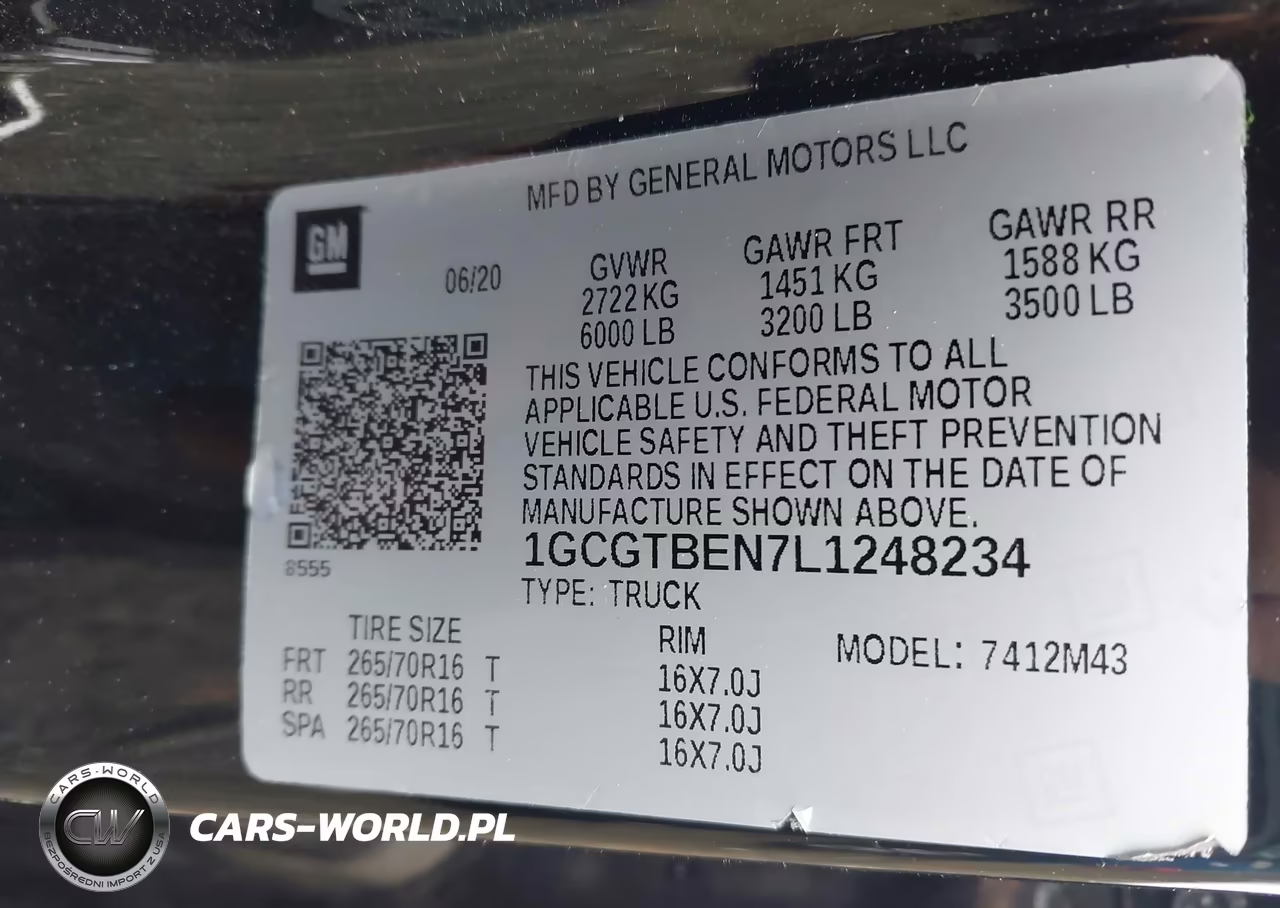 2020 Chevrolet Colorado 4Wd Short Box Wt VIN:1GCGTBEN7L1248234 - 9
