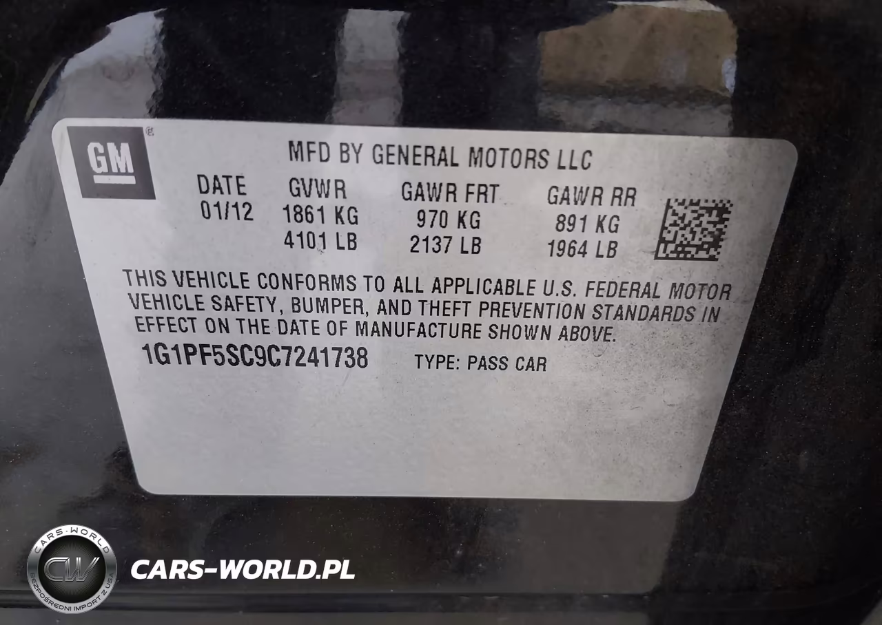 2012 Chevrolet Cruze 1Lt VIN:1G1PF5SC9C7241738 - 9