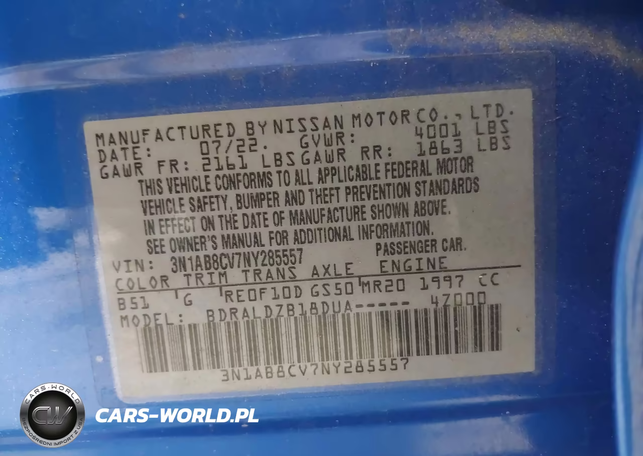2022 Nissan Sentra Sv Xtronic Cvt VIN:3N1AB8CV7NY285557 - 9