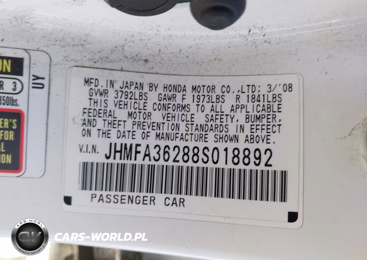 2008 Honda Civic Hybrid VIN:JHMFA36288S018892 - 9