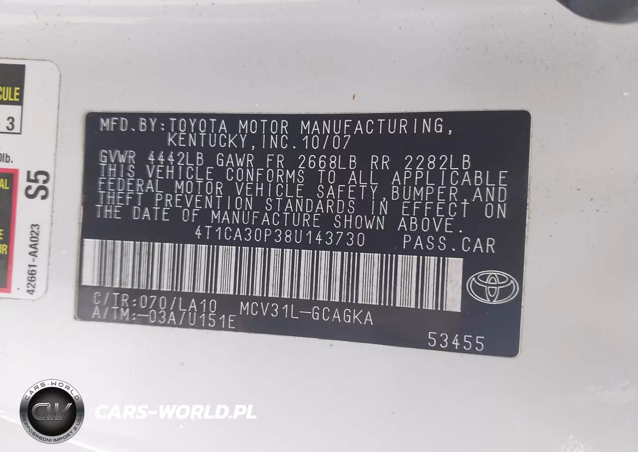 2008 Toyota Camry Solara Sle V6 VIN:4T1CA30P38U143730 - 9