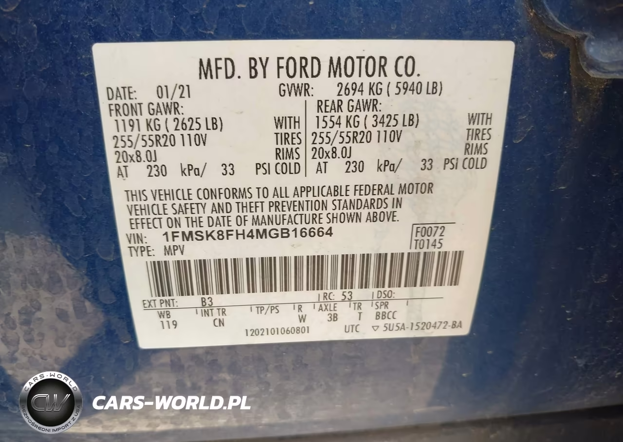 2021 Ford Explorer Limited VIN:1FMSK8FH4MGB16664 - 9