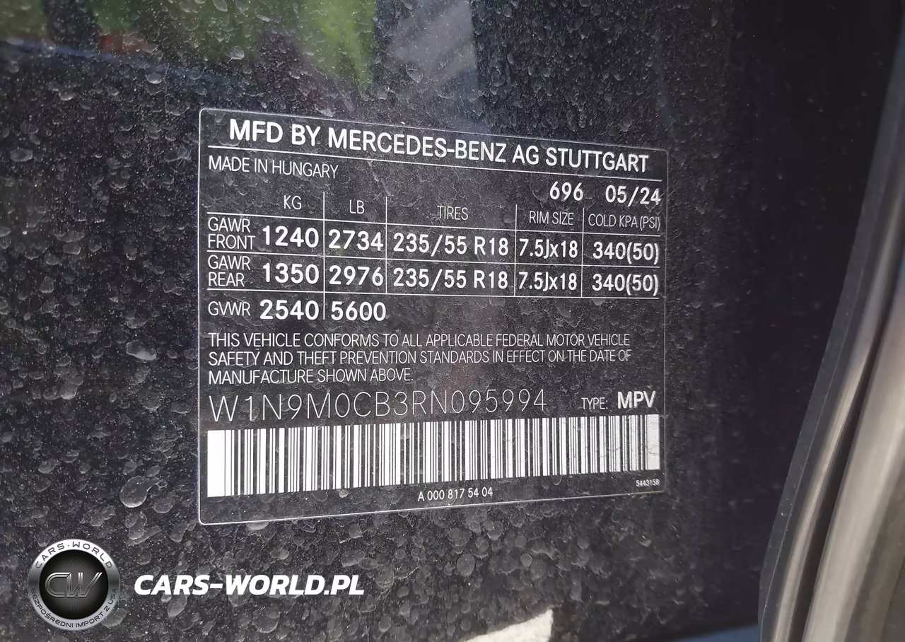 2024 Mercedes-Benz Eqb 250 Suv VIN:W1N9M0CB3RN095994 - 9