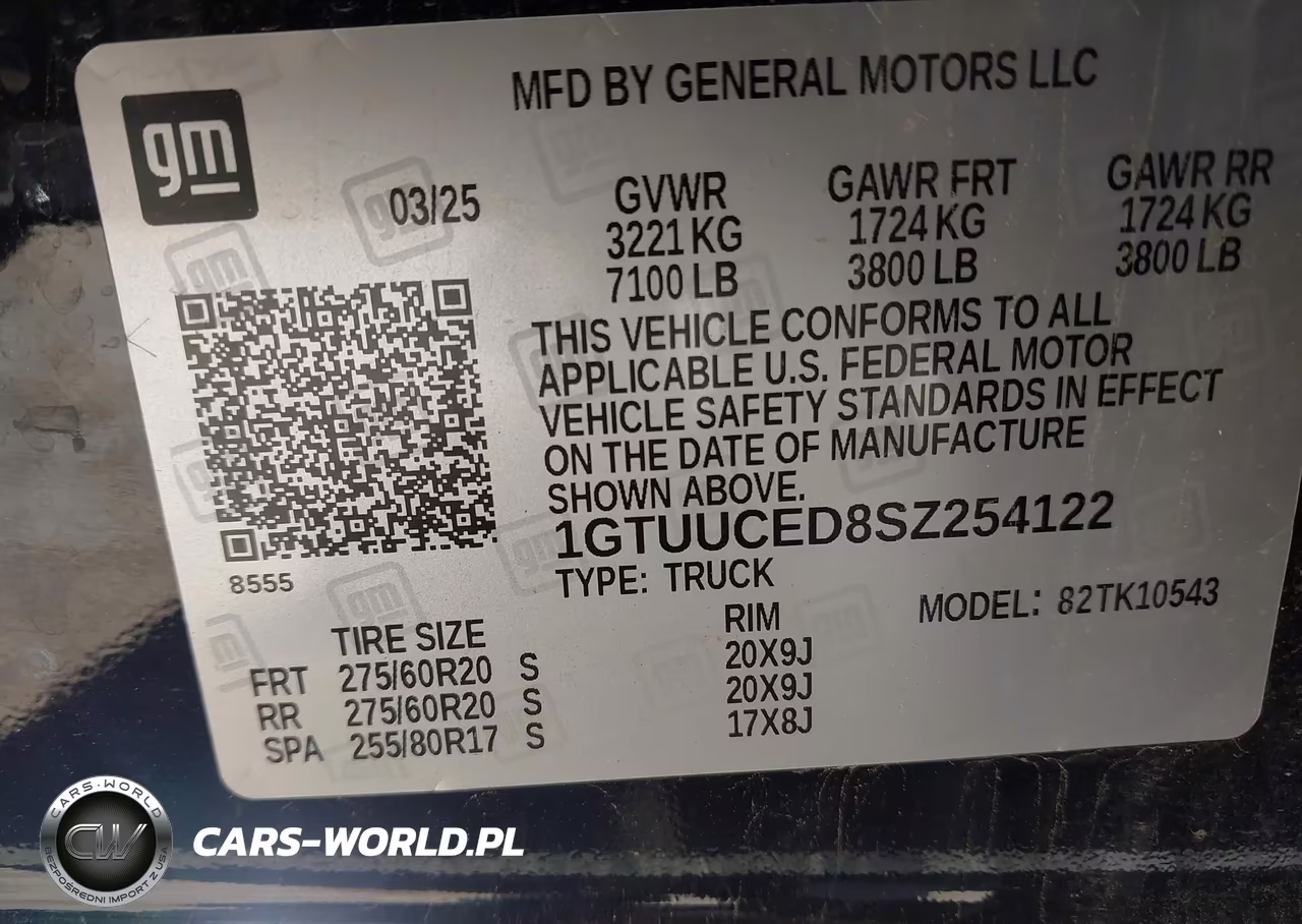 2025 GMC Sierra 1500 4Wd Short Box Elevation With 3Sb VIN:1GTUUCED8SZ254122 - 9