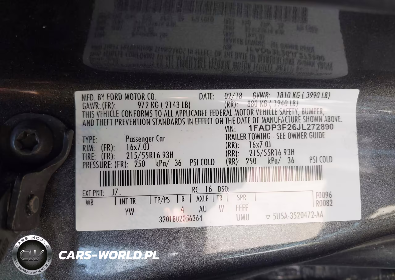 2018 Ford Focus Se VIN:1FADP3F26JL272890 - 9