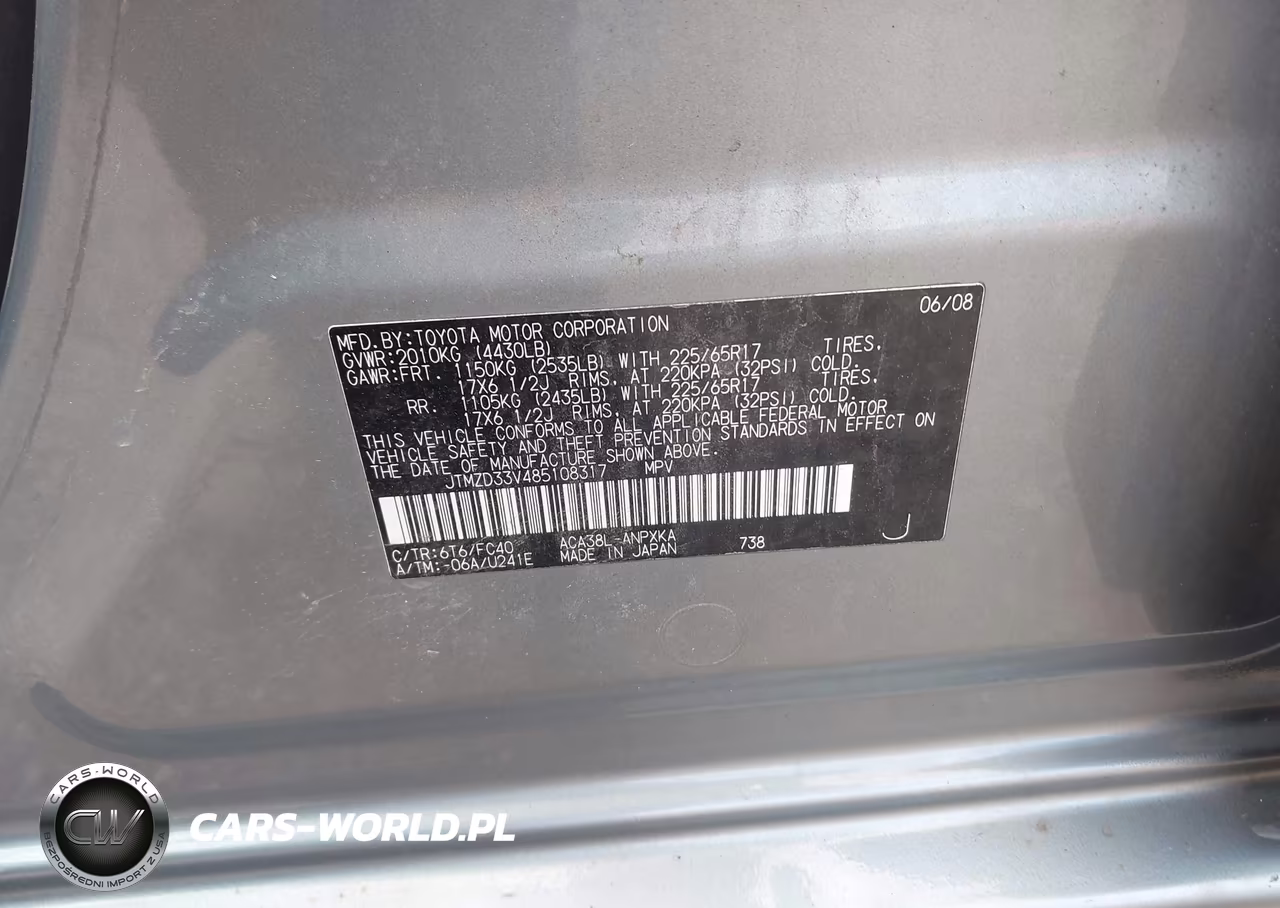 2008 Toyota Rav4 VIN:JTMZD33V485108317 - 9