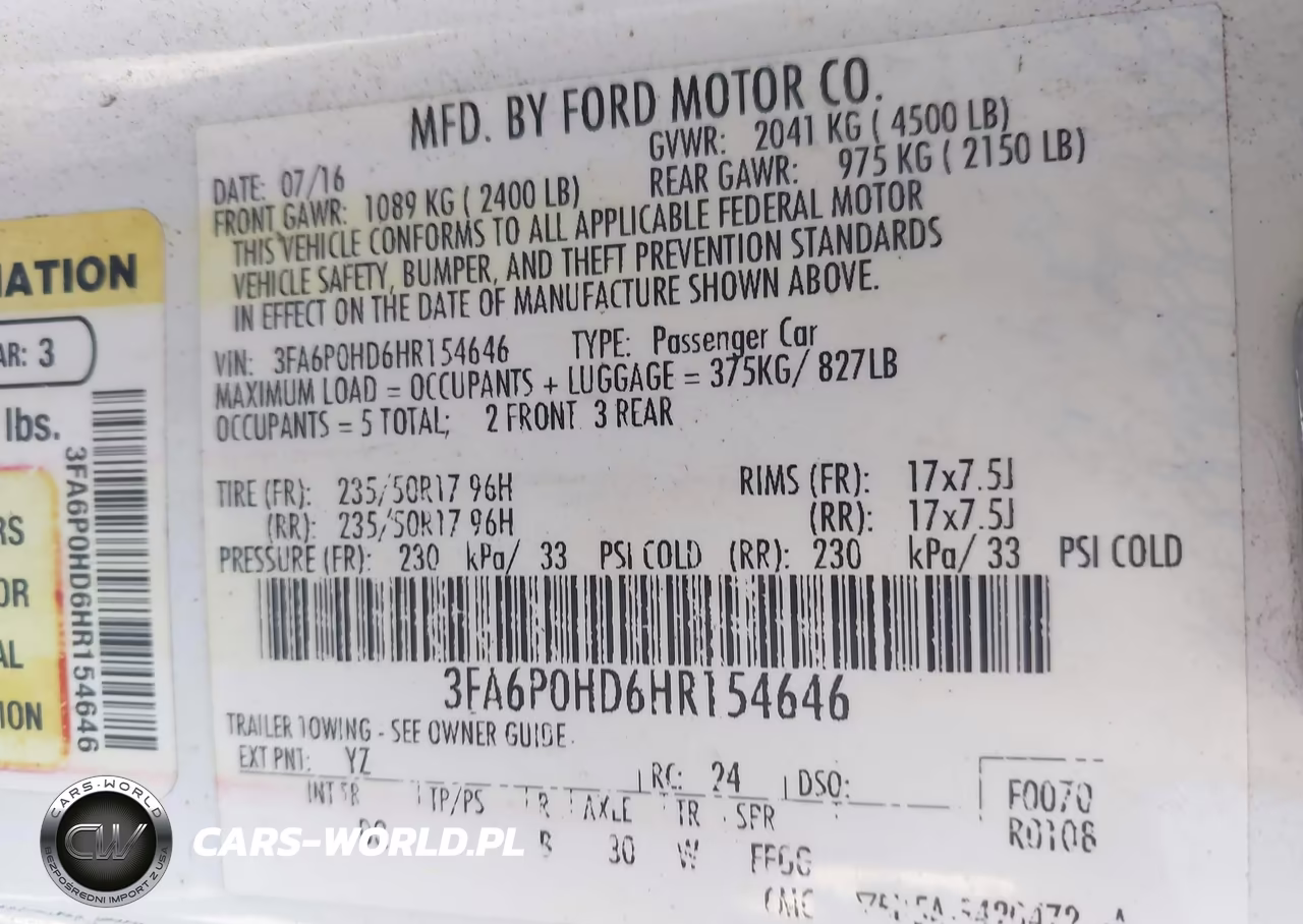 2017 Ford Fusion Se VIN:3FA6P0HD6HR154646 - 9