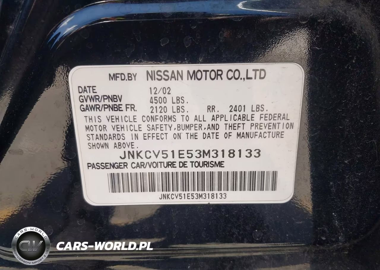 2003 Infiniti G35 Luxury Leather VIN:JNKCV51E53M318133 - 9