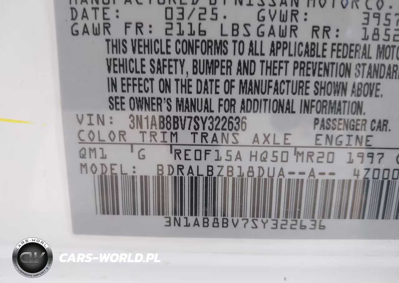 2025 Nissan Sentra S VIN:3N1AB8BV7SY322636 - 9