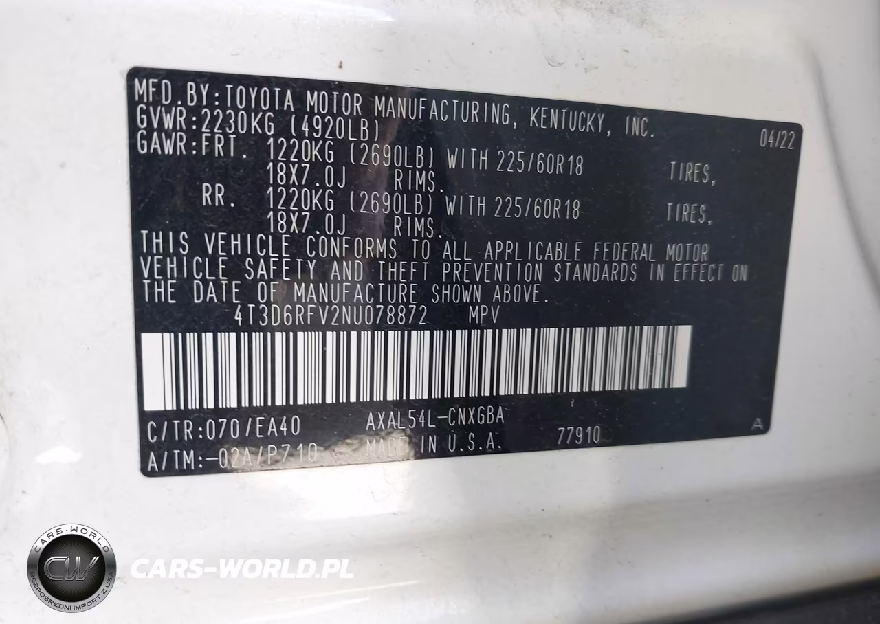 2022 Toyota Rav4 Hybrid Limited VIN:4T3D6RFV2NU078872 - 9