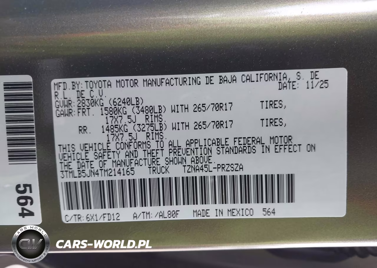 2026 Toyota Tacoma Trd Off Road VIN:3TMLB5JN4TM214165 - 9