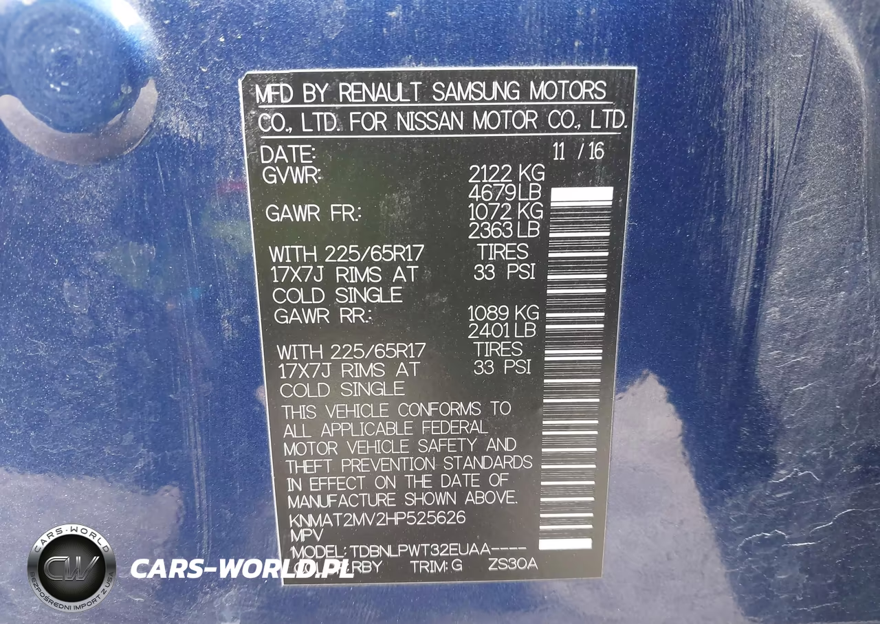 2017 Nissan Rogue S VIN:KNMAT2MV2HP525626 - 9